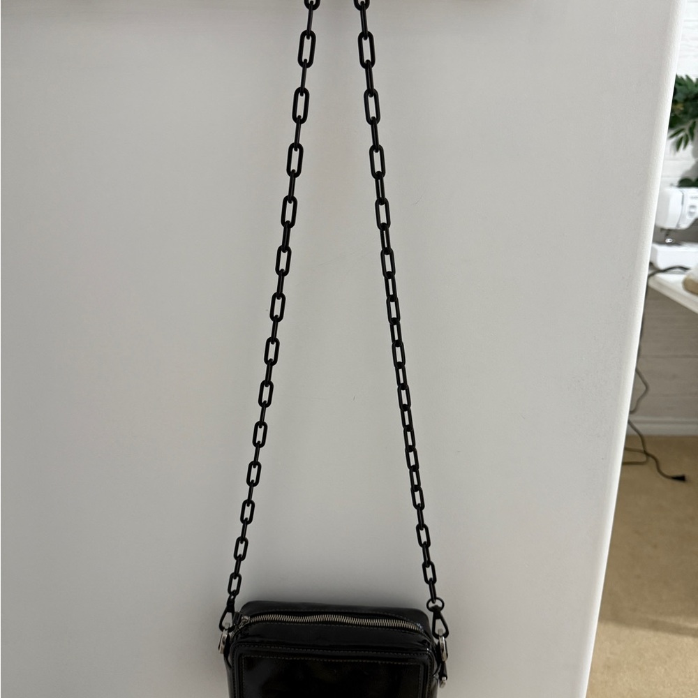 Diesel Glossy Black Crossbody Bag - Picture 3 of 4
